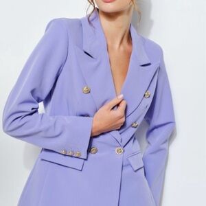 MARTINIQUE Chic Lavender Double-Breasted Women's Blazer
